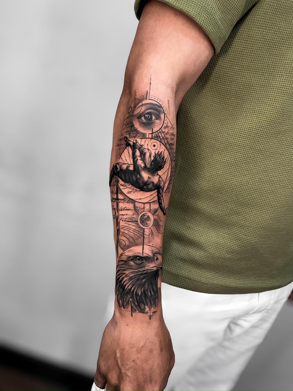 Tatuagem Fine Art pele cicatrizada